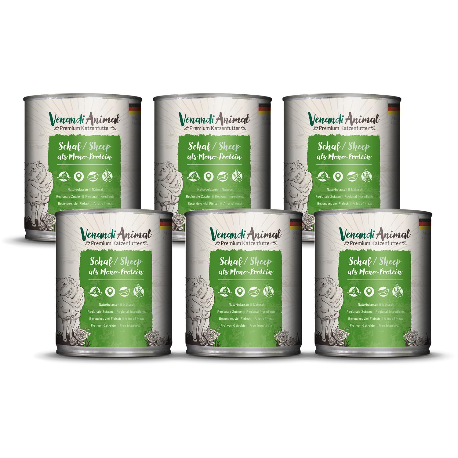 Venandi Animal Premium Cat Food, Horse as Monoprotein, Wet Food, Grain-Free and Natural, Pack of 6 (6 x 200 g) — view 24