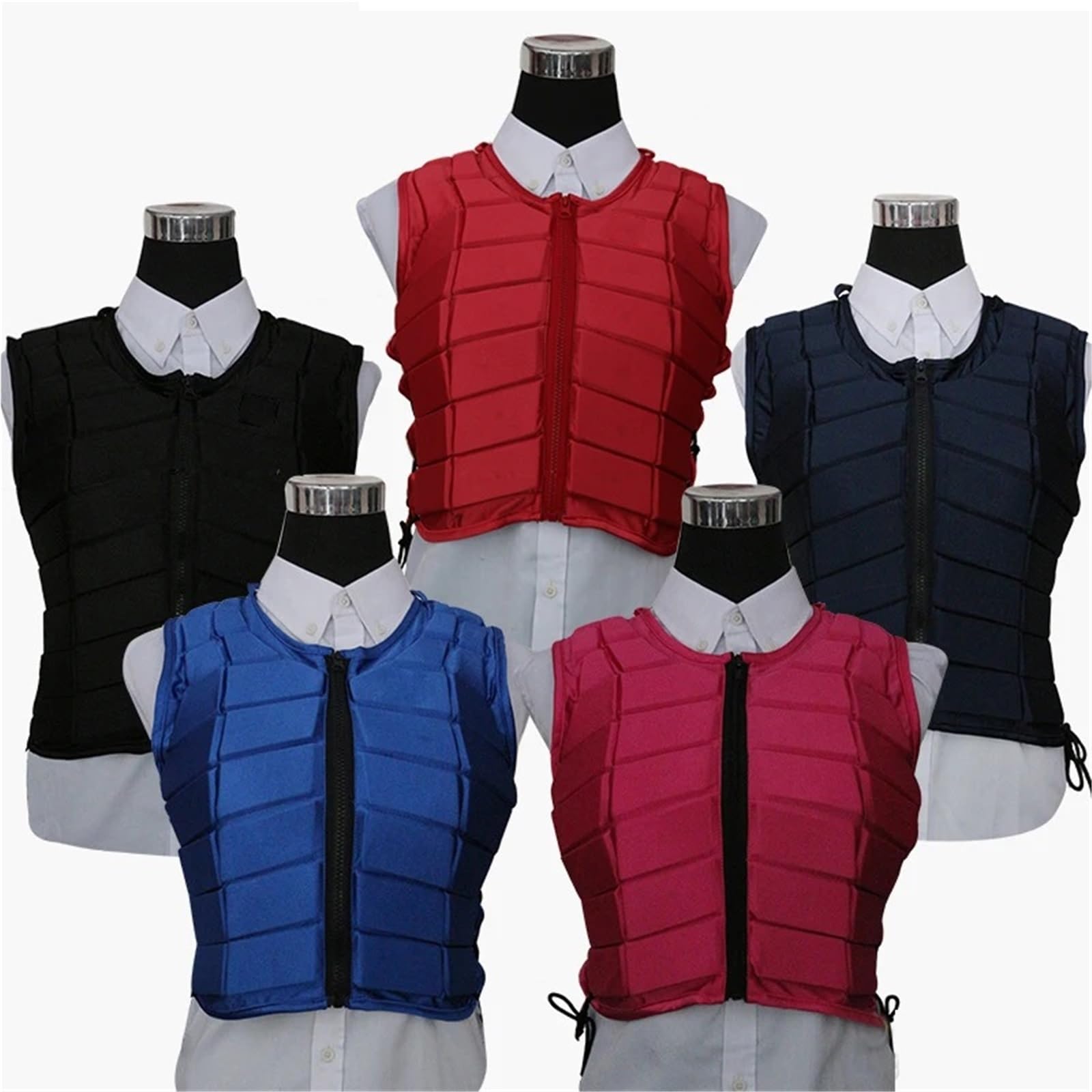 Gilet Equestre Gilet protettivo for equitazione for donne adulte, spesso 1,5 cm, gilet equestre for uomo, armatura equina, accessori for la protezione del cavallo da equitazione Per Equitazione(Red,M)
