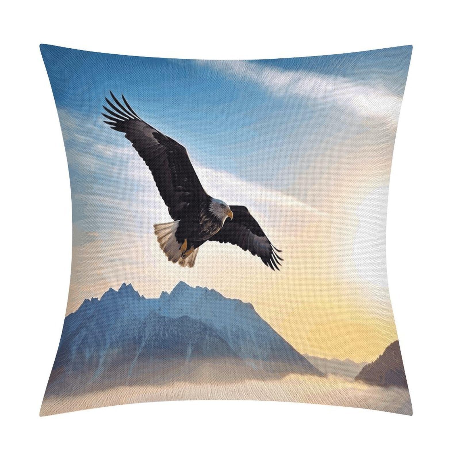 Fodpand Style Eagle Mountains Pillow Covers 18X18 Inch, Pillow Cases Boho Farmhouse, Throw Pillow Covers For Couch Sofa Bed Spring Home Decor