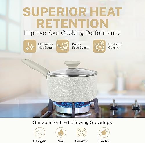 Miniatura 7 de Granitestone Juego de 20 ollas y sartenes antiadherentes, juego de utensilios de cocina de cocina, juego de ollas y sartenes, juego de ollas, juego