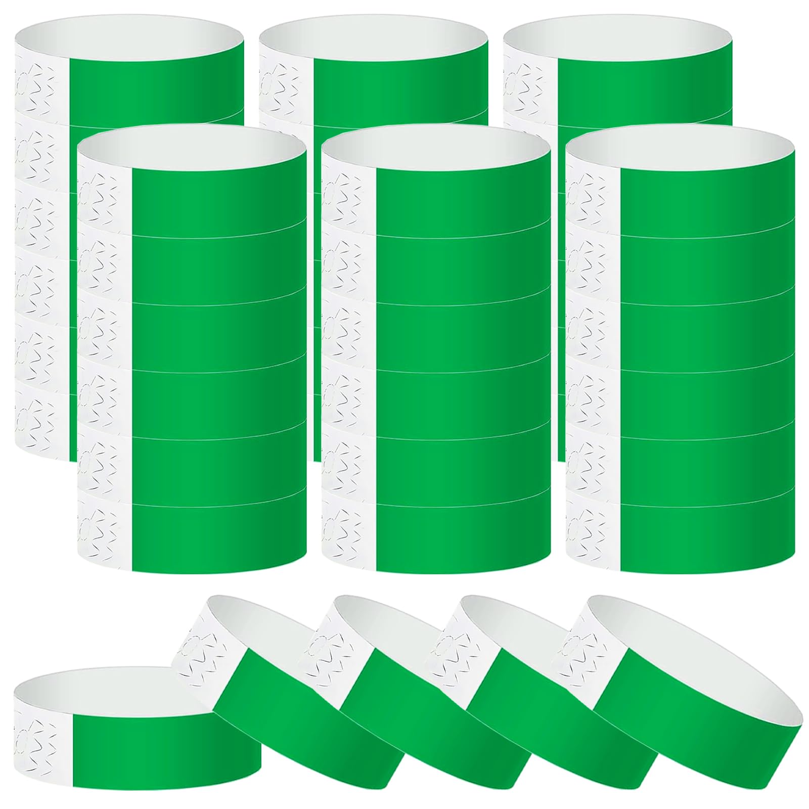 Wosyoodo 200 Pcs Event Wristbands, Waterproof Paper Wrist Bands, Coloured Admission Bracelets for Parties, Concerts, Festivals & Clubs(Green)
