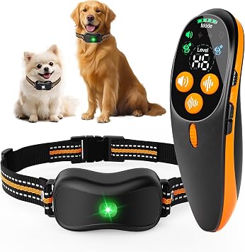 Vibrating Dog Training Collar with Remote No Shock, Small Medium Large Dogs