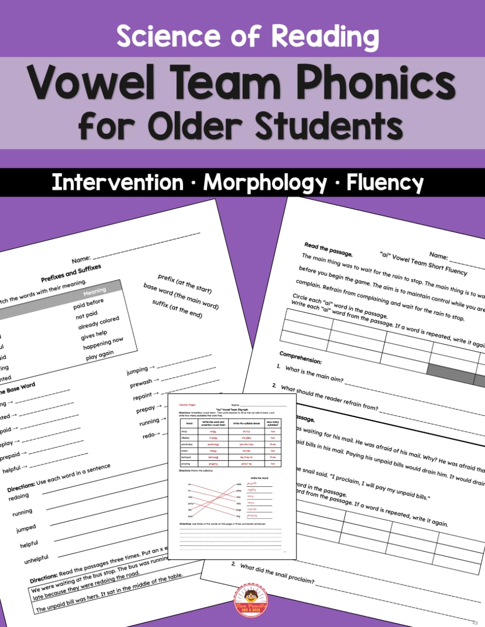 Vowel Team Phonics for Older Students: Science of Reading Intervention, Morphology, and Fluency (Science of Reading Word Word and Phonics Series)