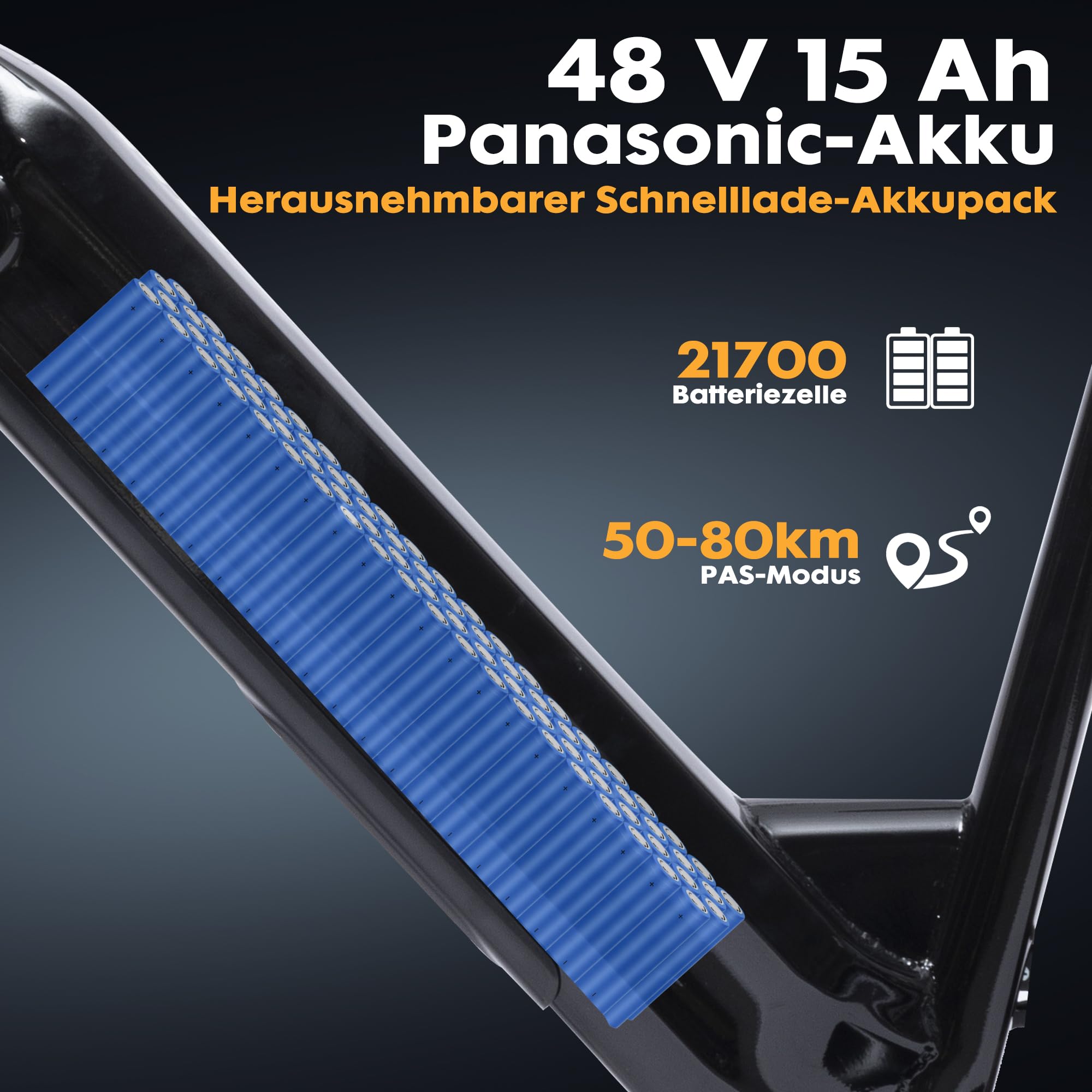 Bodywel F20 E Bike Herren Damen, 20x3.0“ E Fatbike Tiefeinsteiger Elektrofahrrad City Mountain,70-80km Reichweite, 48V 15Ah Akuu, 250W Heckmotor, 4,5“ LED Display, 7-Gang-Getriebe, Federgabel