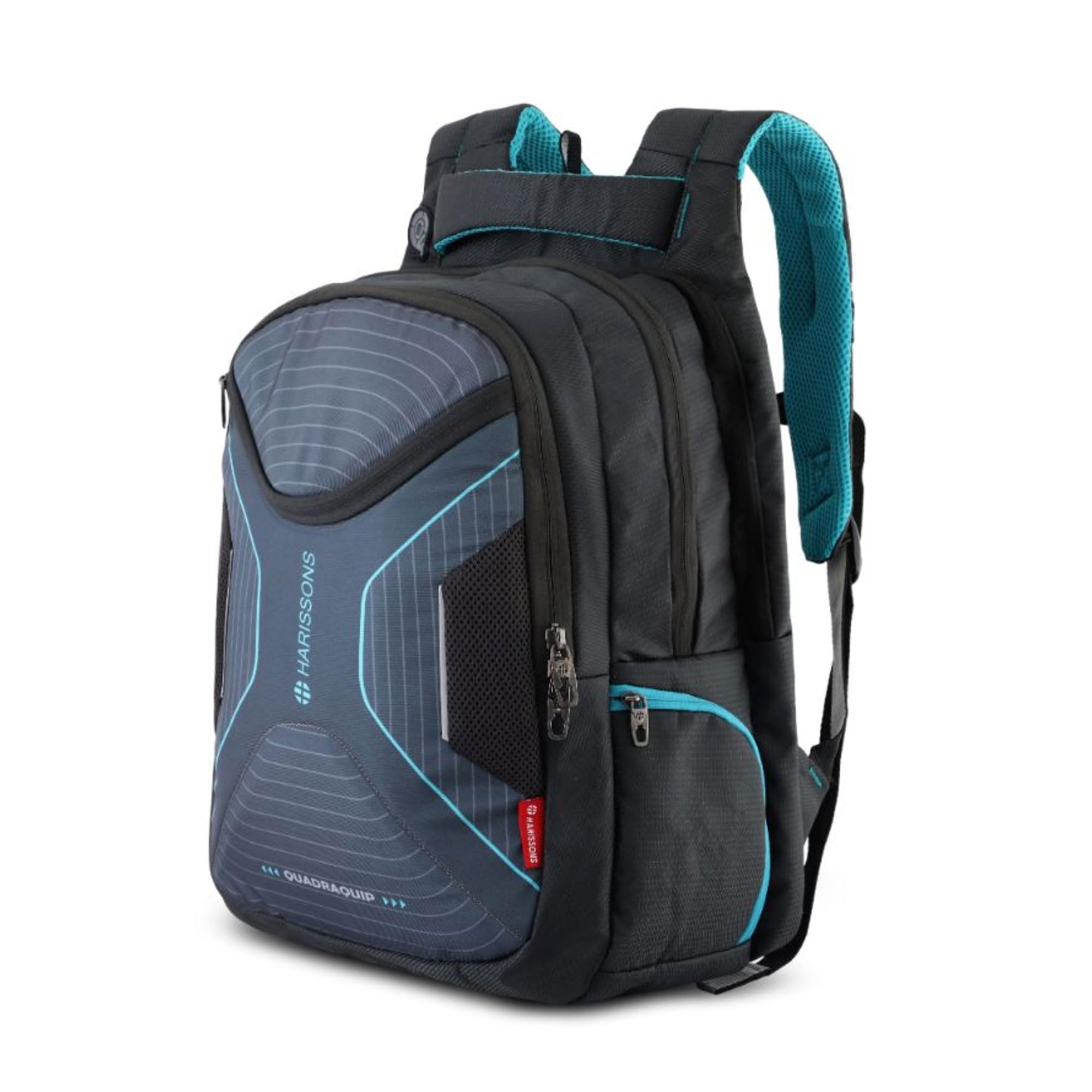 HARISSONS Glint Travel Laptop Backpack | 40L | Fits 15.6" Laptop | Water-Resistant Dobby Polyester | Anti-Theft Pocket, Rain Cover, Ergonomic Straps | Work, Travel & Commute