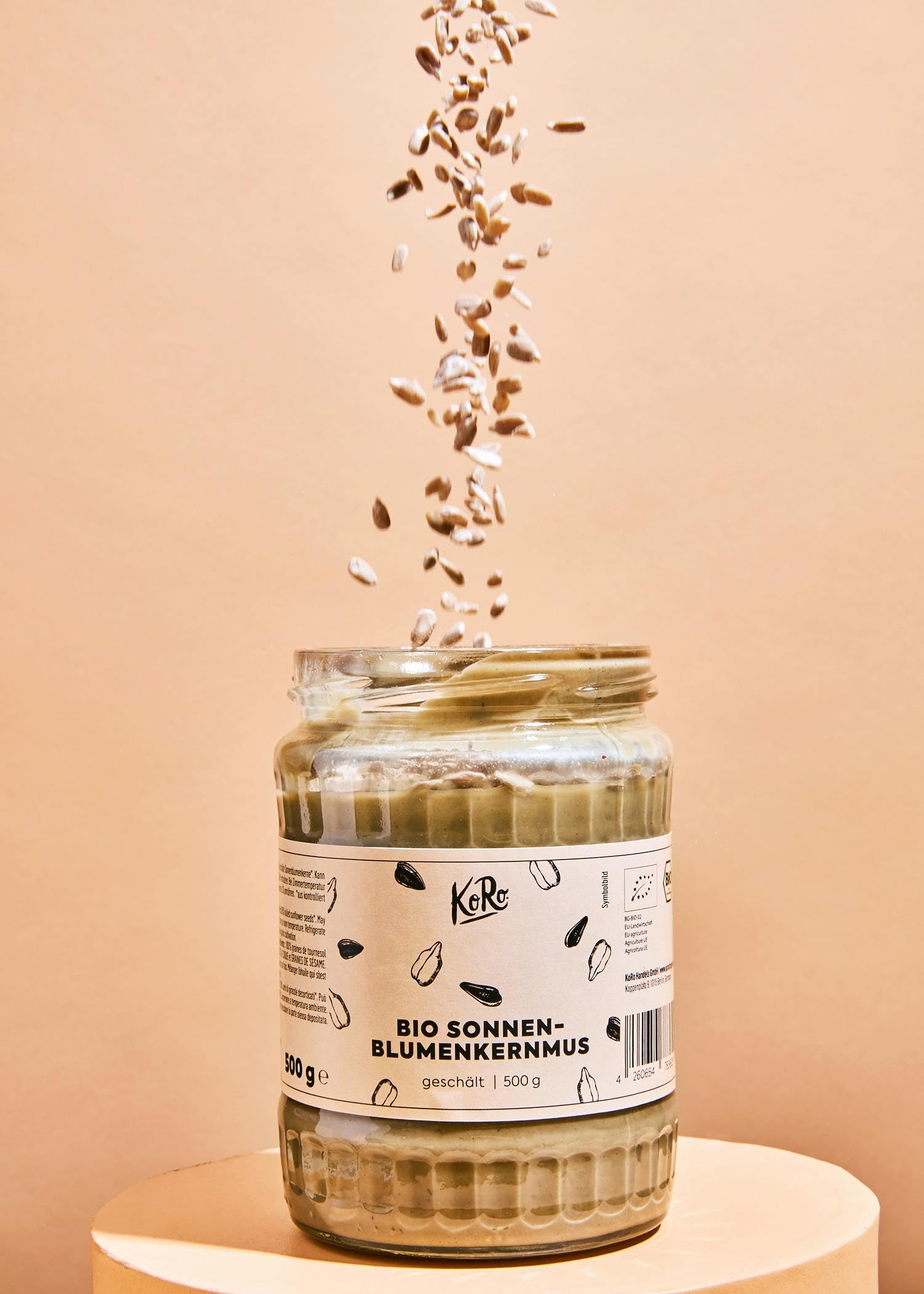 KoRo - Purée de tournesol Bio - 6 x 500 g - 100% graines de tournesol - riche en acides gras insaturés - goût léger de noisette - se déguste seule, en tartinade ou dans les sauces de salade.