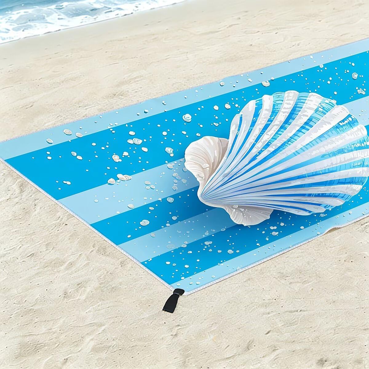 Telo Mare Microfibra, Telo Mare Grande 90x200cm 2 Pezzi, Asciugamano Palestra Donna Asciugatura Rapida, Antisabbia Asciugamano Microfibra, Leggero Asciugamani Palestra per Regalo (Conchiglia) -4188