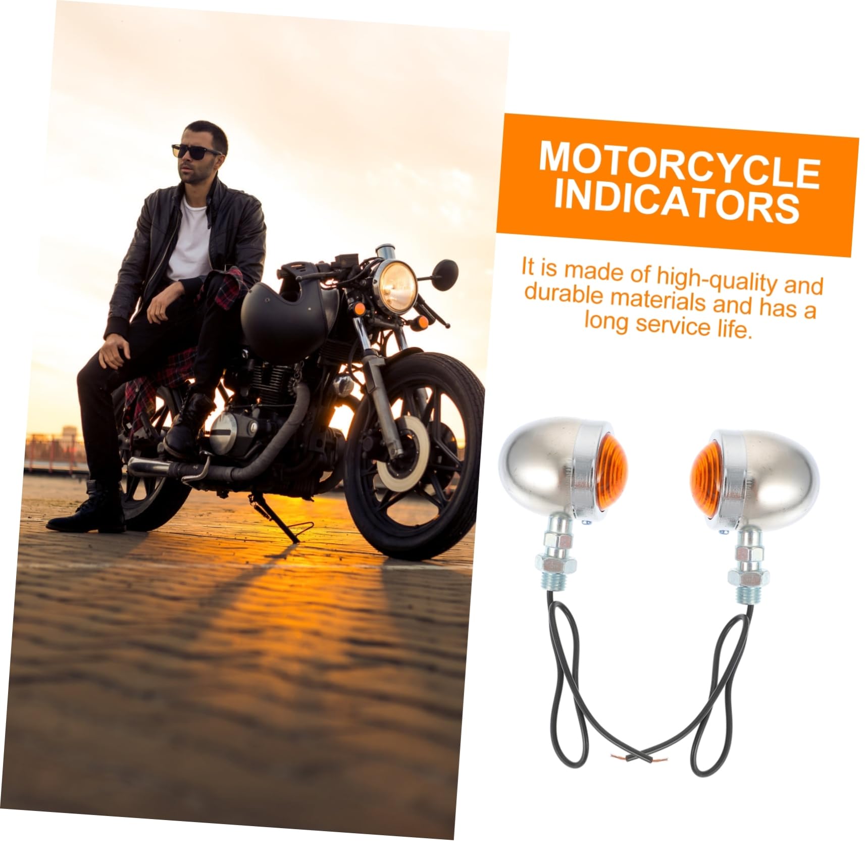 4 kierunkowskazy LED do motocykli, w stylu retro, łatwe w montażu