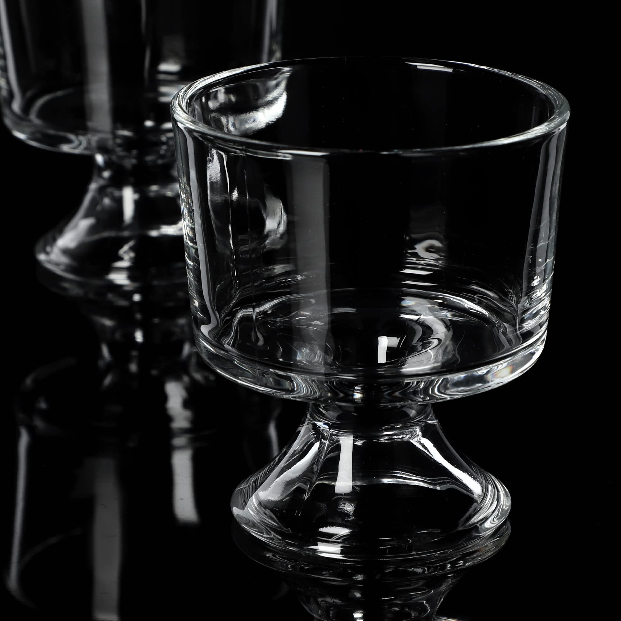 KADAX Copas de Helado de 280 ml, Vasos de Vidrio Transparente con Base Elegante para Postres, Copa de Cristal para Coctel de Marisco y Gambas (Juego de 12)