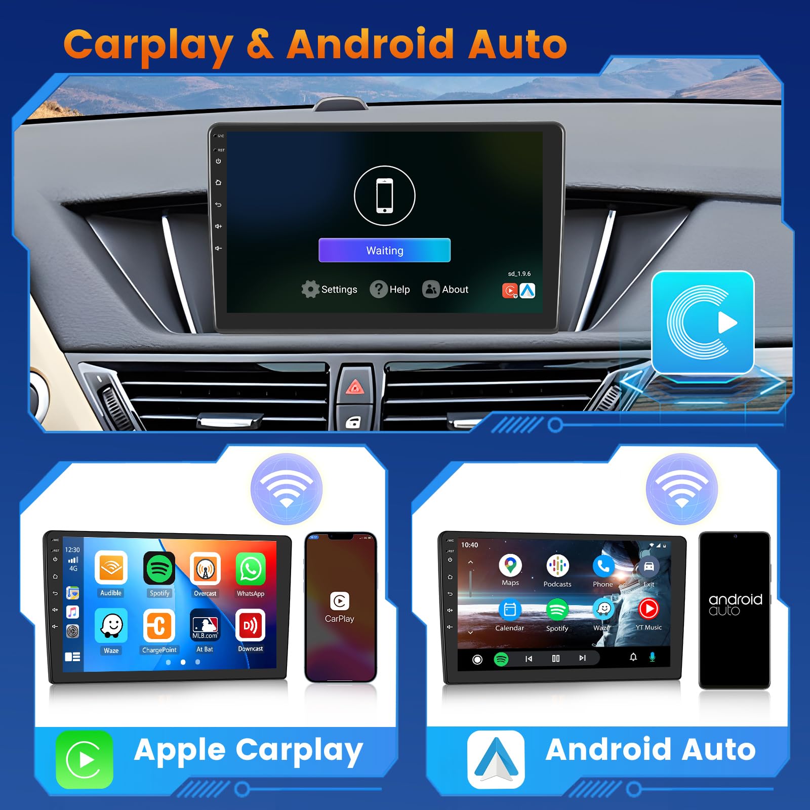 Radio samochodowe Inefala do BMW X1 E84 2009-2016 2G + 64G Android13 Wireless CarPlay Radio Stereo Auto z 10-calowym ekranem Android Auto GPS WIFI Bluetooth RDS FM MIC Kamera tylna