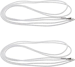 [Tofficu] ラインストーン装飾ロープ靴ひも 2本セット 光沢ある靴ネクタイ スポーツスニーカーとドレス用シューレース