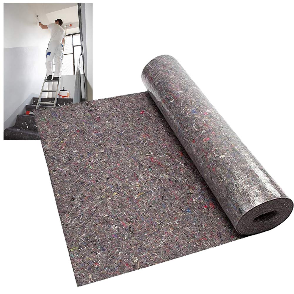 Froadp - Tessuto non tessuto per imbiancheria, 50 m2, con rivestimento antiscivolo in PE, 180 g/m2, protezione per pavimenti, tappezzeria e pittura