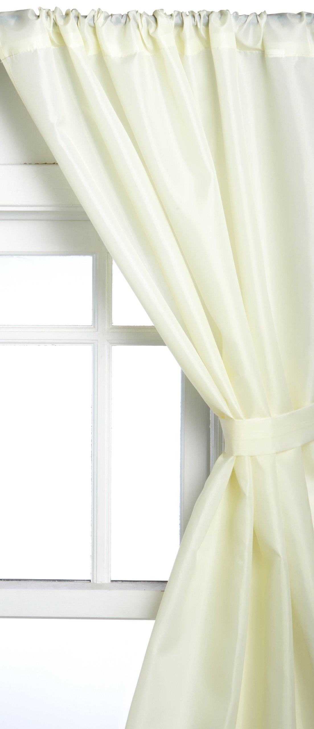 Carnation Home FashionsCarnation Home Fashions WC-FAB/08 Polyester Fabric Window Curtain in Ivory