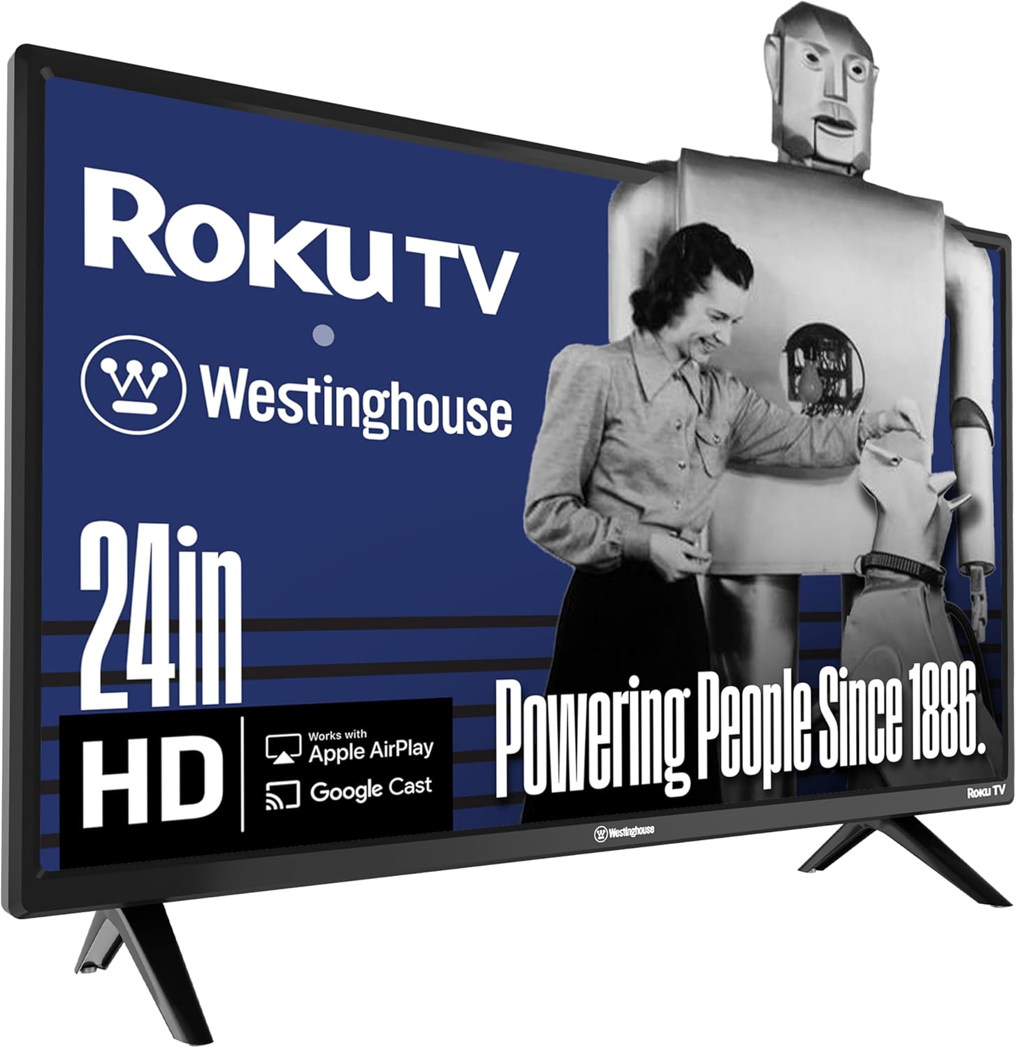 Westinghouse Roku TV – 24 Inch Smart TV, HD Television with Wi-Fi Connectivity and Mobile App, Flat Screen, Bluetooth, Compatible with Apple AirPlay, Alexa and Google Assistant
