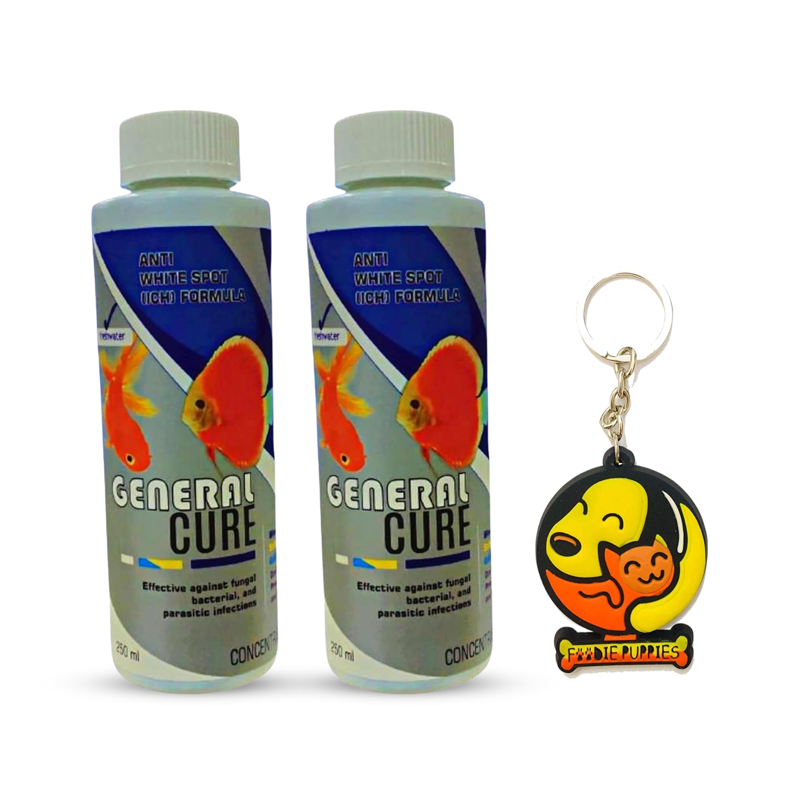 Foodie Puppies Aquatic Remedies General Cure - 250ml (Pack of 2) | Suitable for Fresh Water System | Anti White Spot Formula | Aquarium Water Medicine with Free Key Ring (B08CH77LW6) Amazon Price History, Amazon Price Tracker