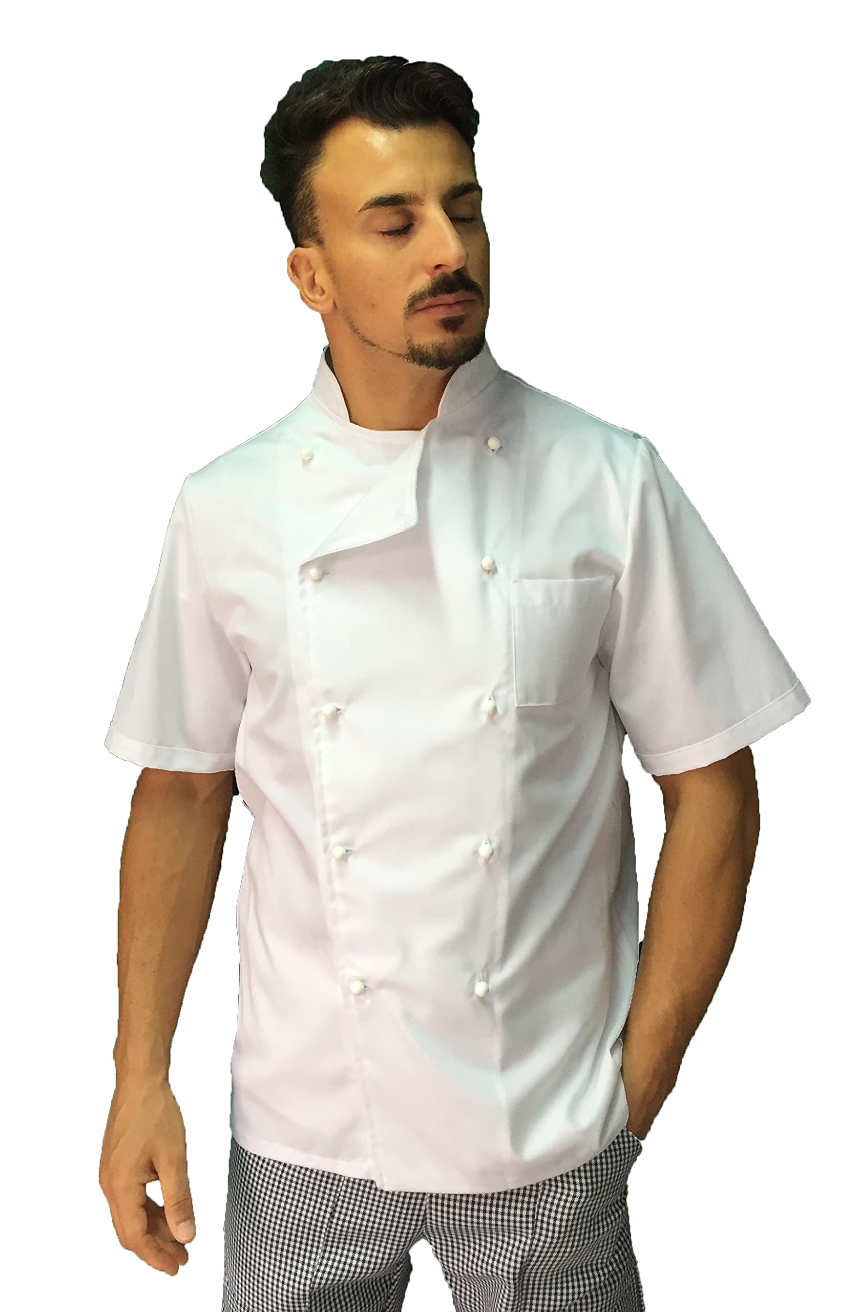 Bordado gratuito, chaqueta de cocinero para hombre, 100% algodón, casaca chef, varios colores, personalizable para cocina y restaurante – Made in Italy