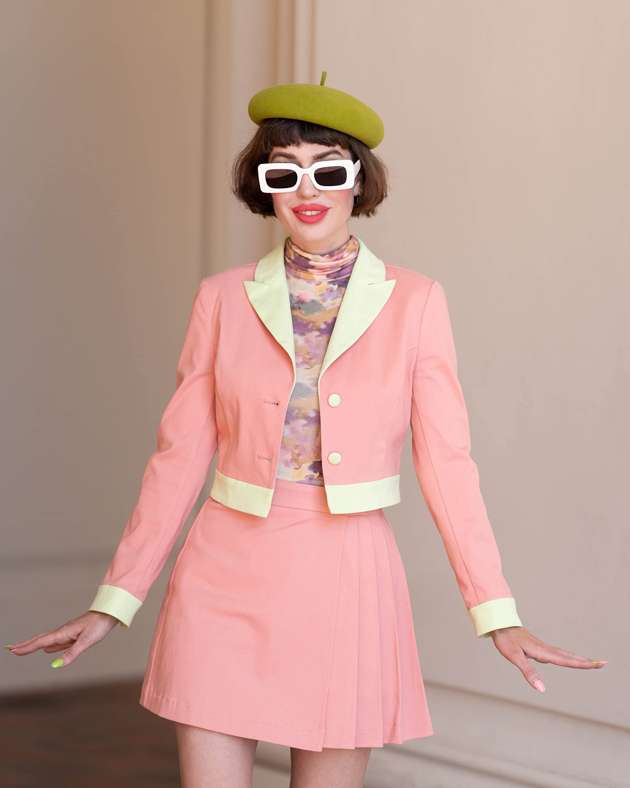 The DropWomen's Rosette & Butterfly Color Block Cropped Jacket by @afashionnerd