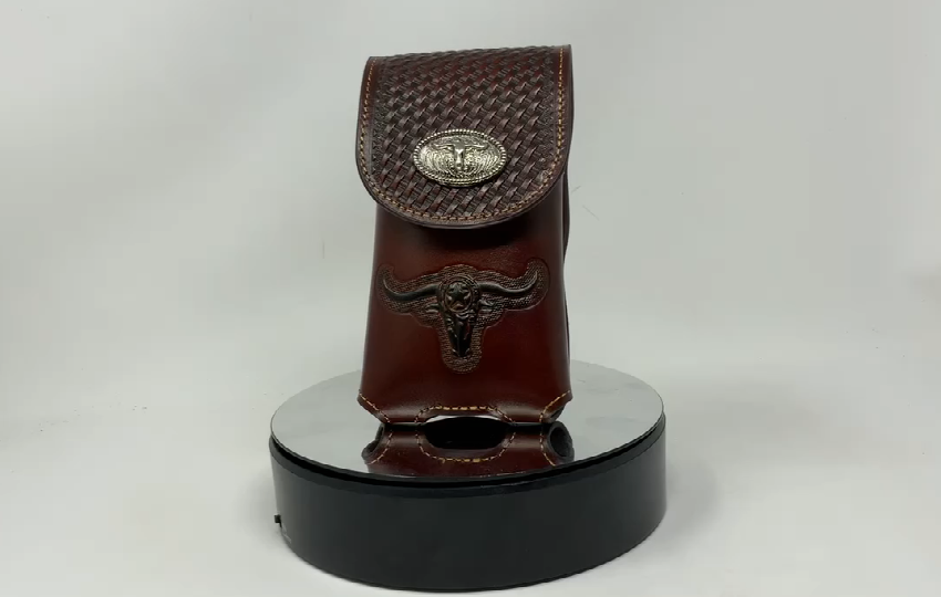 LeatherMulti Emblem Concho Belt Loop Cellphone Holster Case on Amazon Live