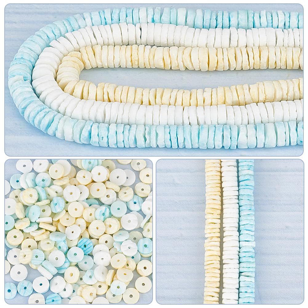 NBEADS 3 Fili 3 Colori Shell Heishi Perline