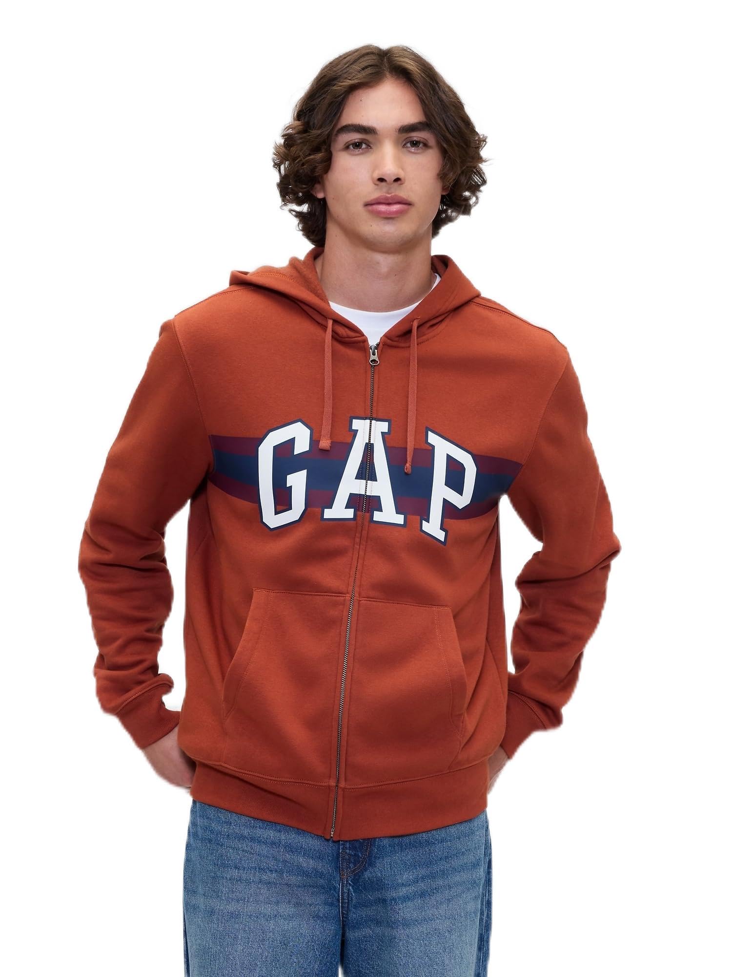 GAP Logo Heritage Hoodie Hooded Full Zip Sweatshirt