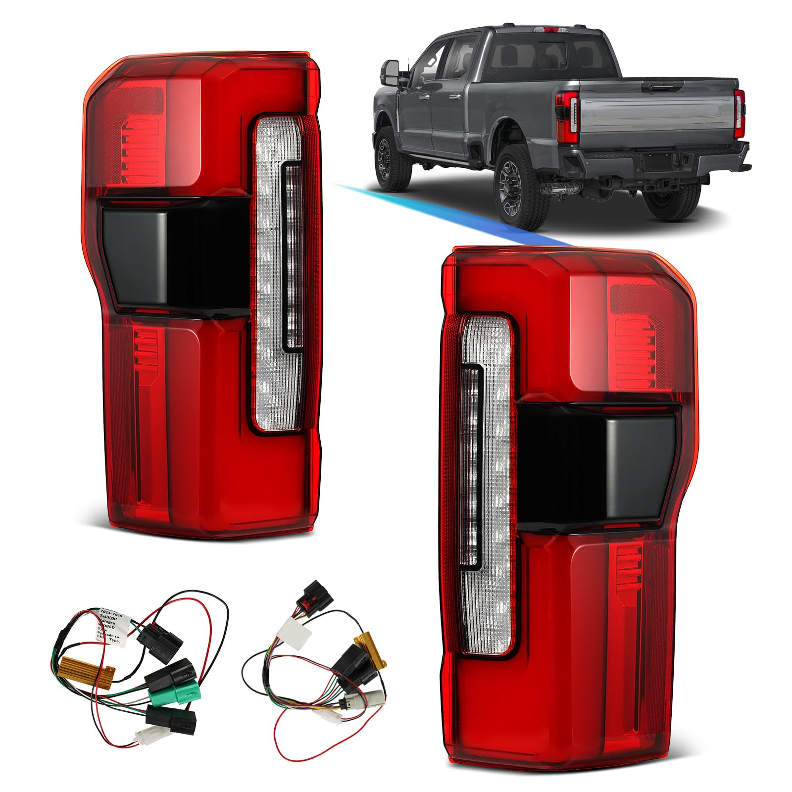 Upgrade LED Tail Liaht Fit for 2023-2026 Ford F250 F350 Super Duty