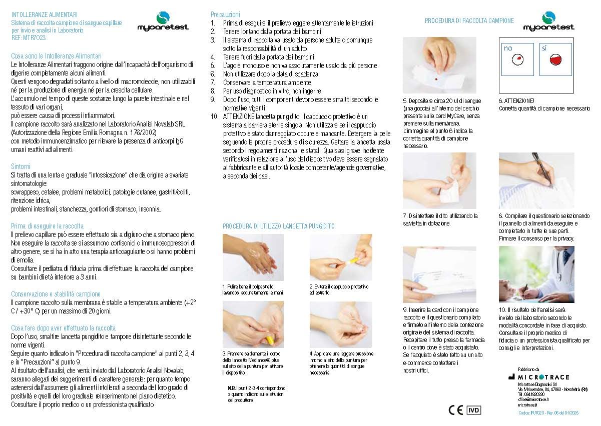 Test Intolleranza al Nichel+20 Additivi Alimentari
