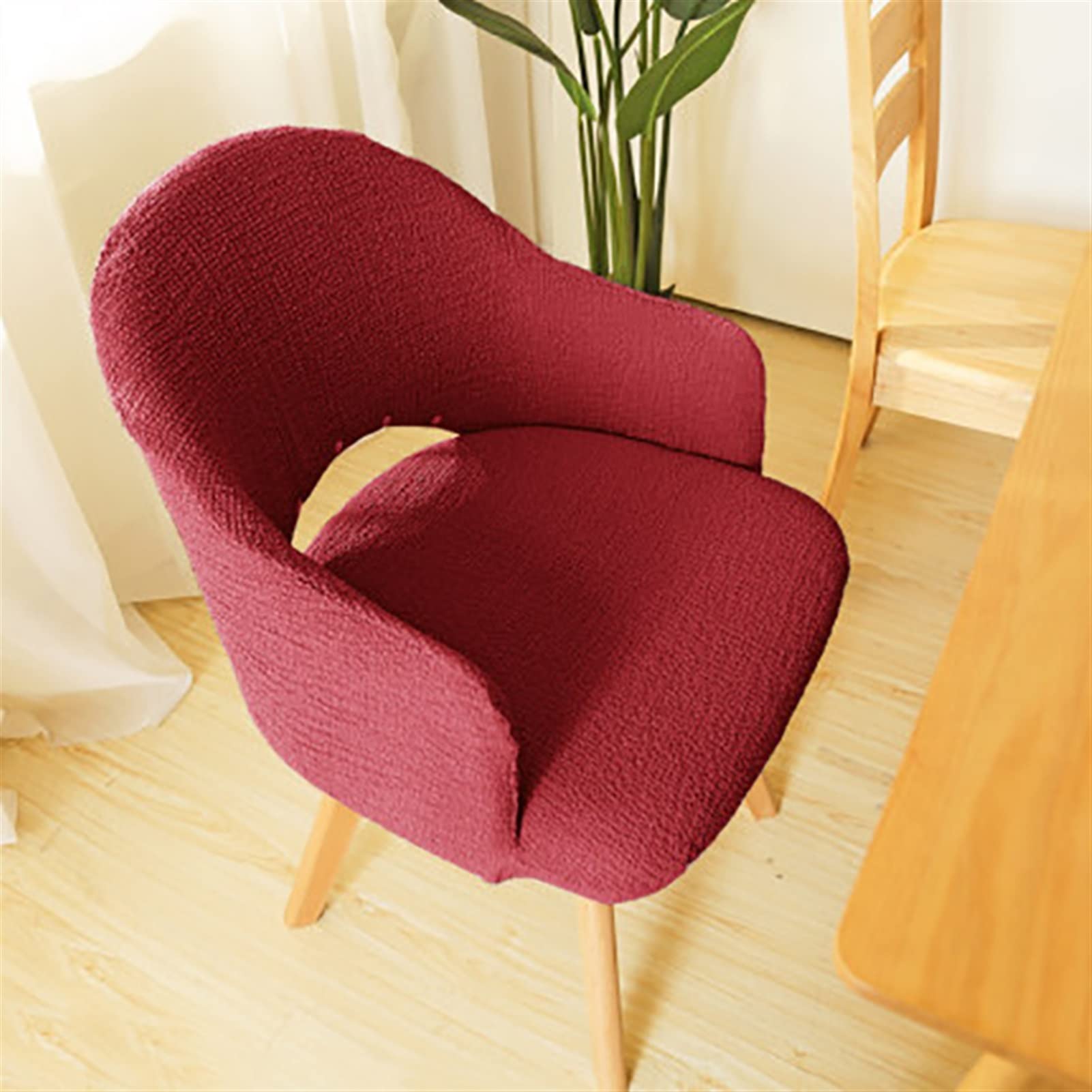 Cubierta de Silla Espesada algodón conjuntamente Ocio Hueco Ocio elástico Europeo Oficina Mesa Moderna Silla Proteger Cubierta Fundas sillas (Color : Light Grey, Specification : Universal)