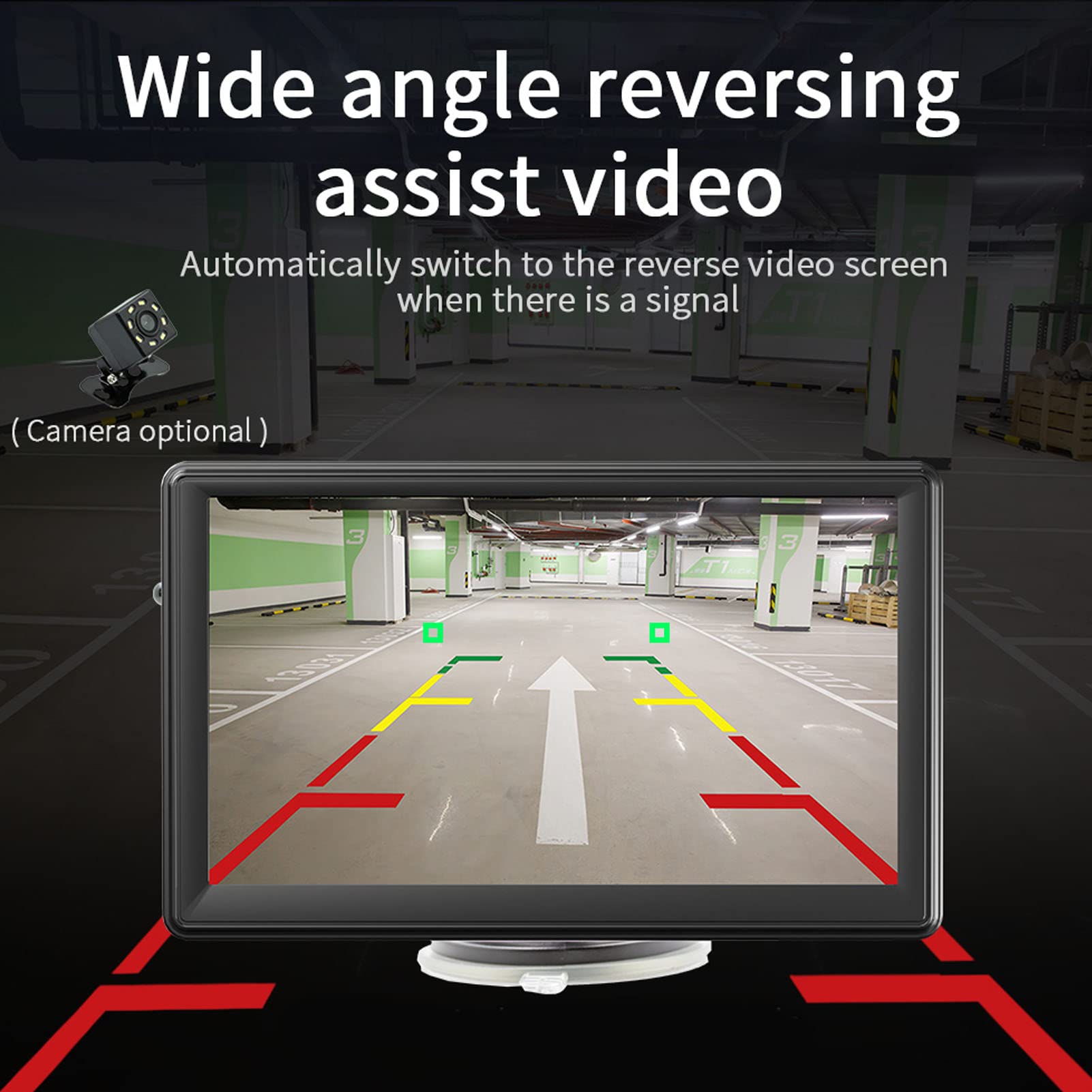 Car MP5 Player, 7in Digital Display, Bluetooth Car Stereo, Car Multimedia Player with 12 LED Backup Camera, Supports for Android, for Auto, for MirrorLink