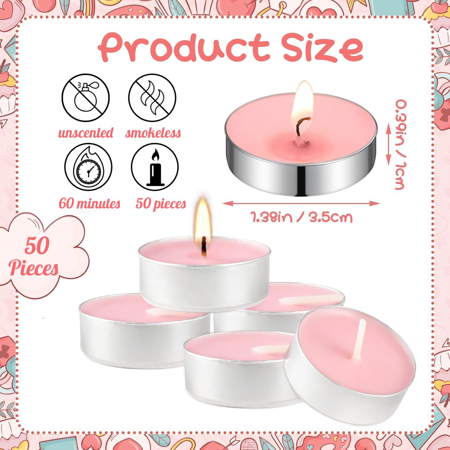 Mainiusi Bougie Chauffe Plat 50 Pièces, 1 Heure Bougies | FindTheDeal