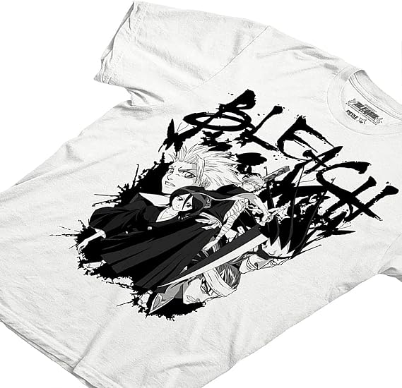 Mens Bleach Manga Anime T-Shirt - Bleach Ichigo Kurosaki Mens Fashion Shirt - Bleach Tee