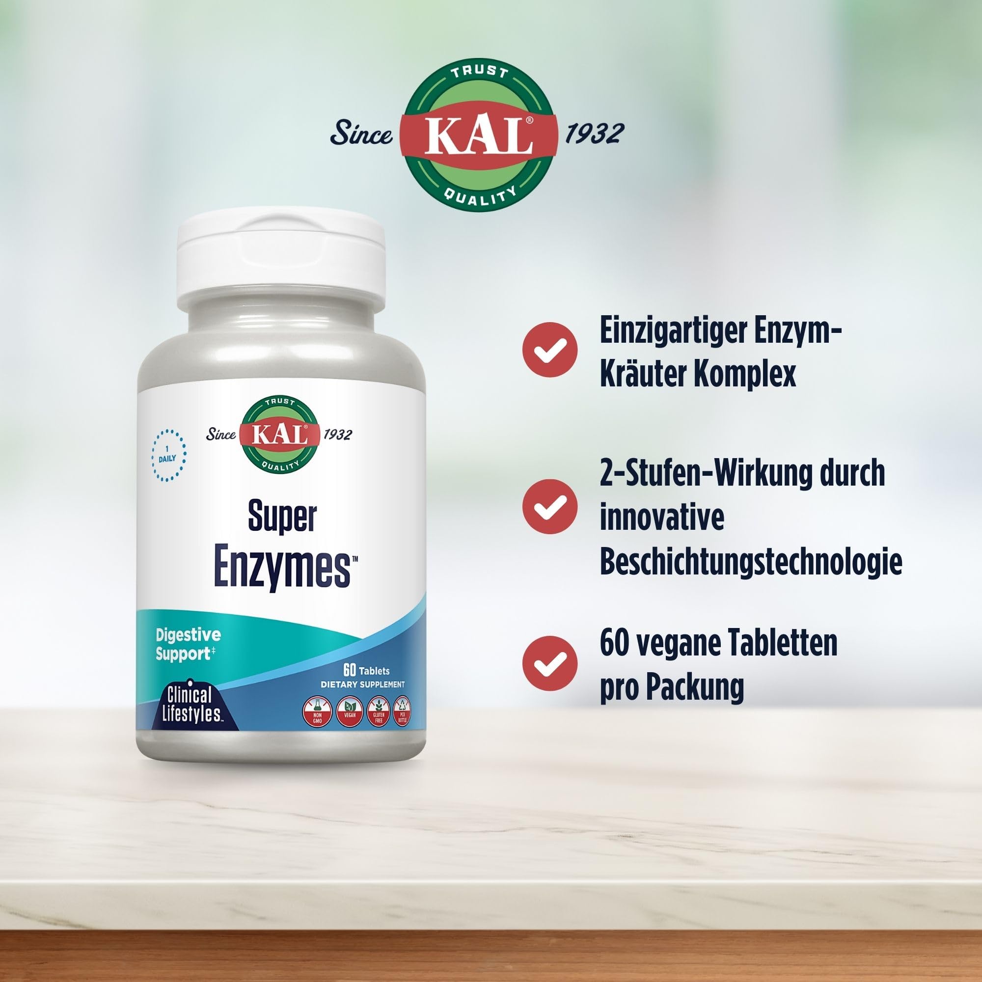 Kal Super Enzymes, 60 Tablets