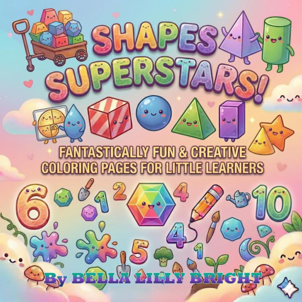 Shape Superstars: Adventure Coloring Book – A Shape Explorers Adventure of Fun!: Cute & Easy Shapes Coloring Pages for Kids Ages 3–8 | Bold, Simple ... with Circle, Triangle & More | Free time fun