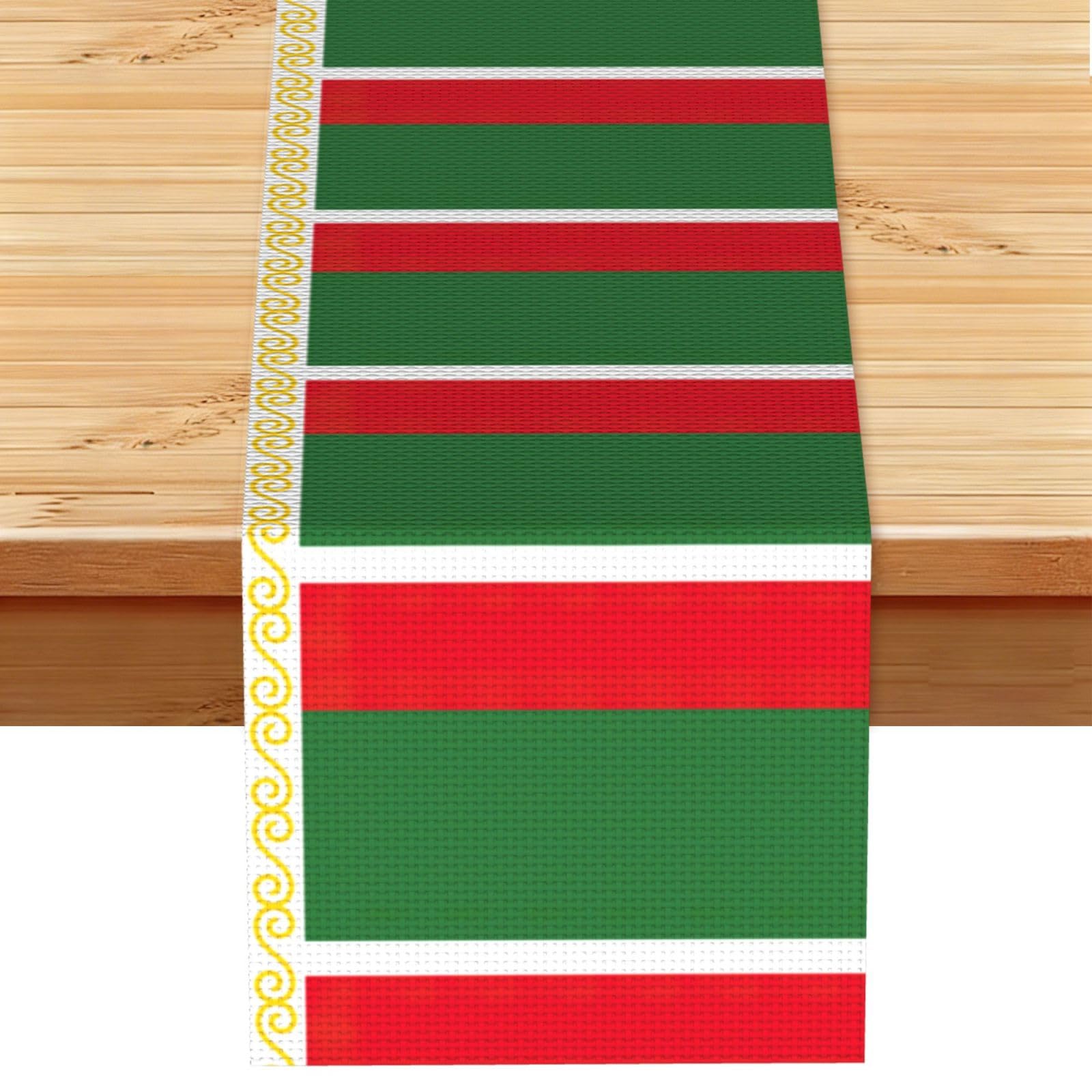 Flag of the Chechen Republic Multi Purpose Table Runner for Home Decor, Printed Table Cloth for Kitchen Table, Countertops & Dining Area