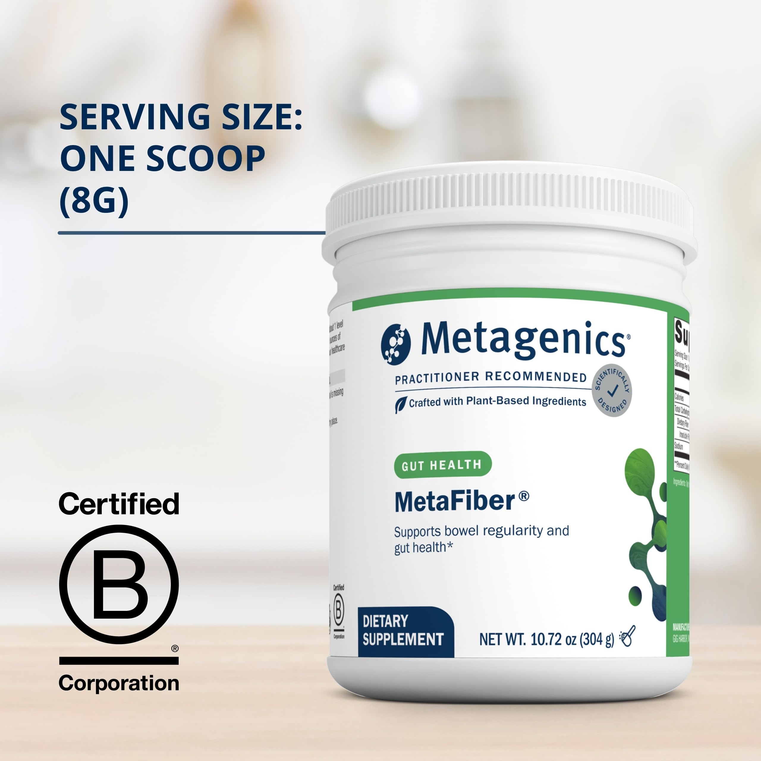 Metagenics MetaFiber Fiber Supplement Powder, 6 g Fiber, 10.72 oz — Amazon image 3