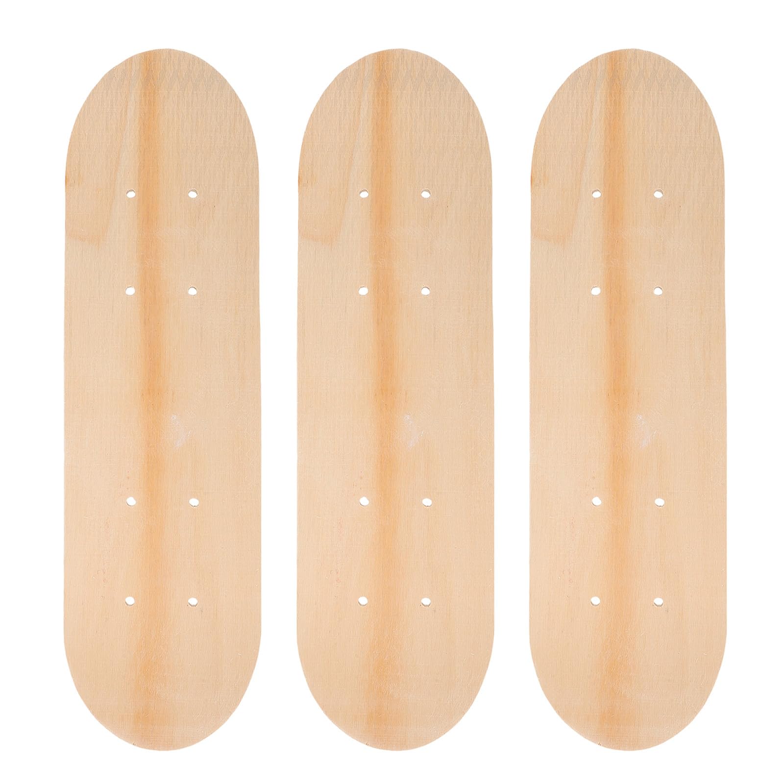 Planches de Skateboard Vierges en Bois 7 Plis Lot de 3 Surface Double Face Blanche 43 CM pour Loisirs Créatifs et Peinture Garçon et Filles