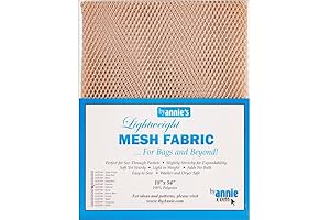 By Annie Lightweight Natural Mesh Fabric Ltwt 18x54
