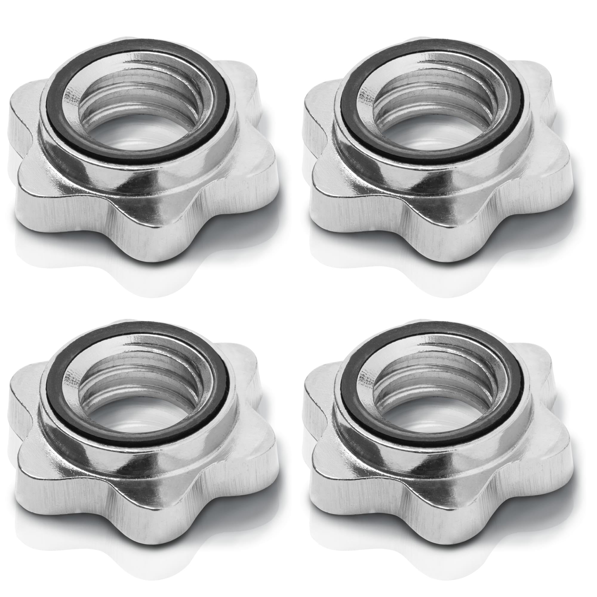 GORILLA SPORTS® Kurzhantelset 30 kg, 2er Set, 30 mm, Chrom, Griff gerändelt | Mit 4 Sternverschlüssen, 4 x 1,25 kg und 8 x 2,5 kg Hantelscheiben; rutschfest, Kurzhanteln, Hanteln, Hantelset, Hantel