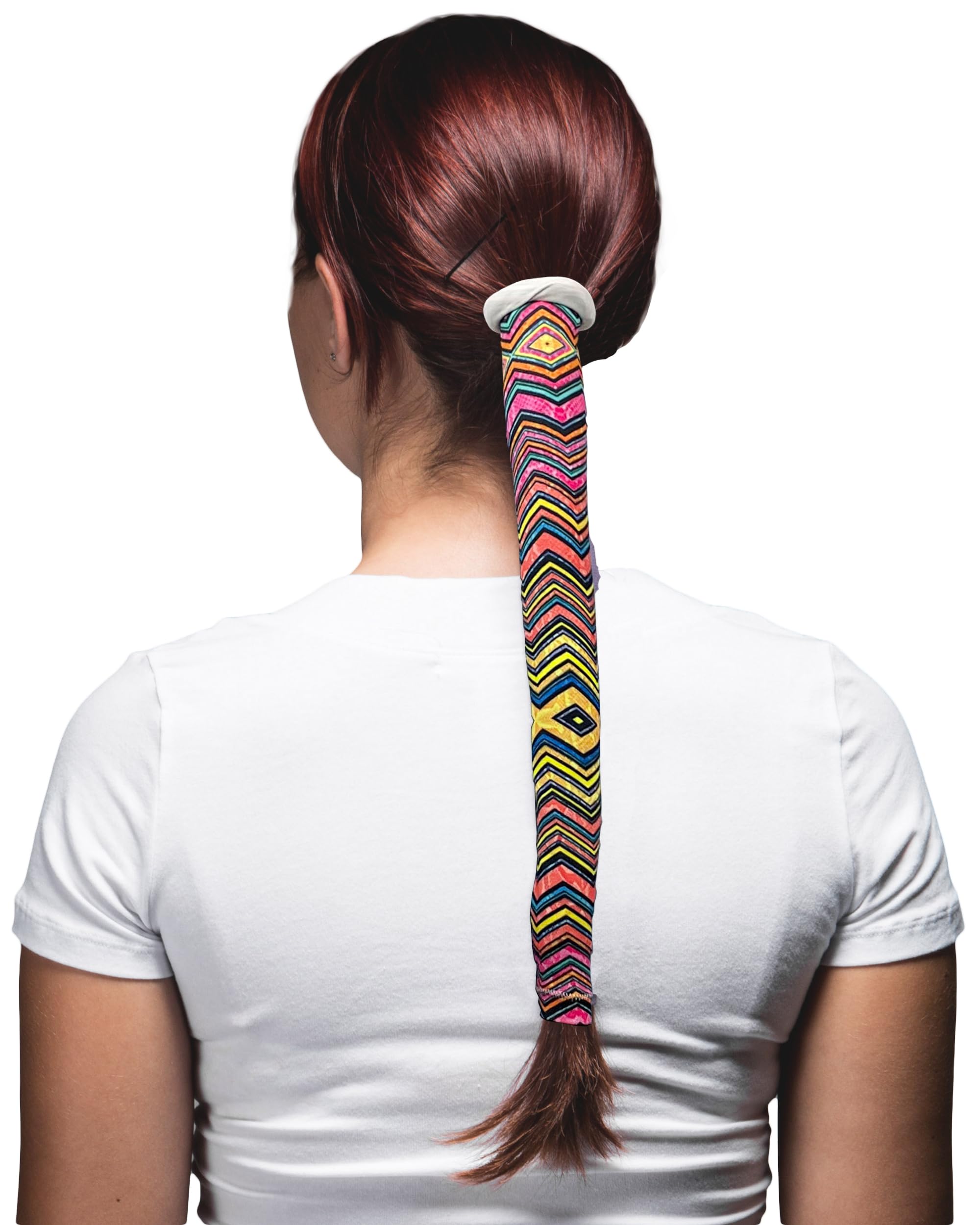Wrapter Pony Tail Hair Wrap (Zigzag Print)