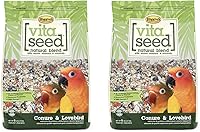 Higgins Vita Seed Conure & Lovebird Food 2-Pack, 5lb Bags - Natural Blend with Probiotics & DHA Omega Fatty Acids