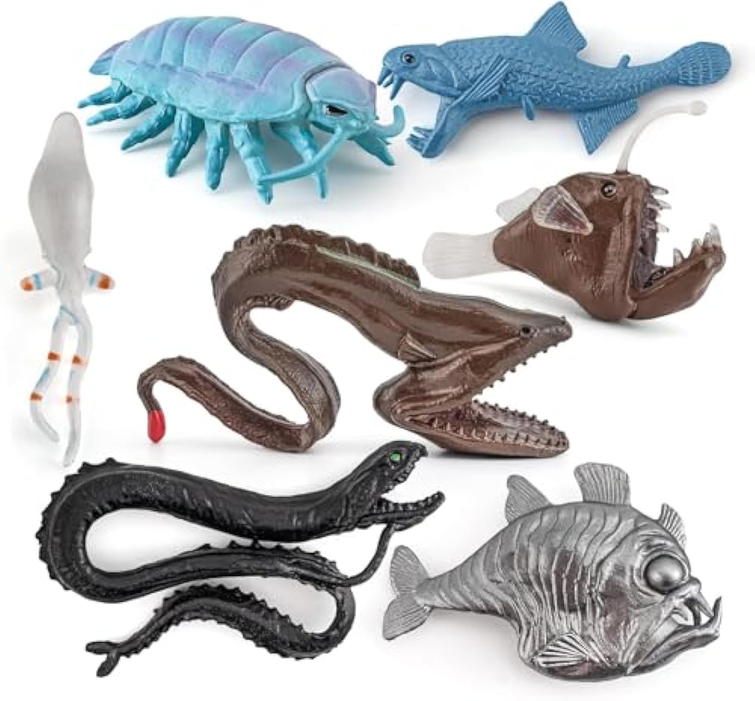 7 PCS Deep Sea Creatures Figurines Set - Realistic Prehistoric Marine Animal Models for Educational and Decorative Use