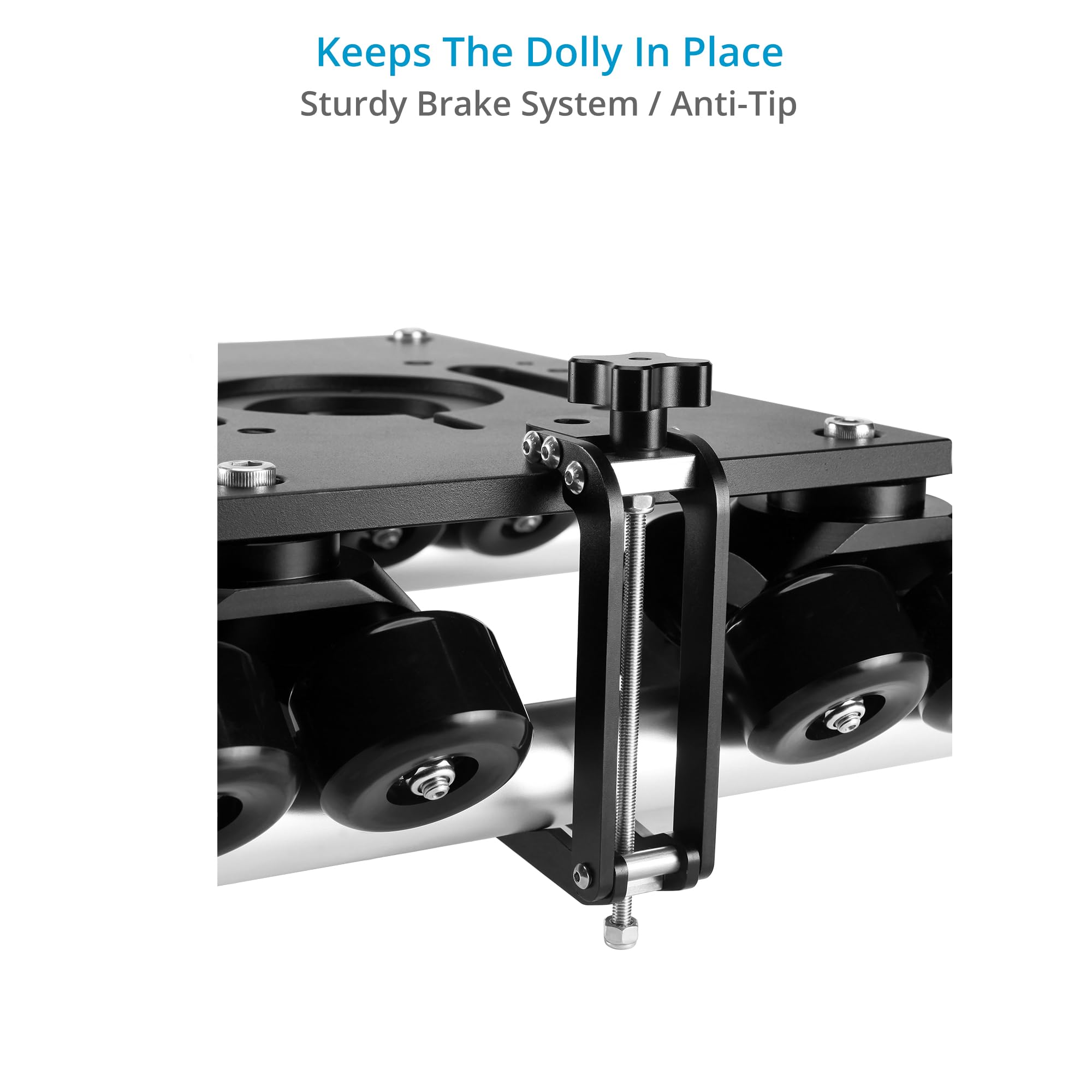 Carrello PROAIM per Polaris con estremità universali e supporto centrale. Supporta 200 kg. Include adattatori per ciotola da 75 e 100 mm.Diametro binario di binario: 1,5"-1,98". (DL-PLRS-BG)