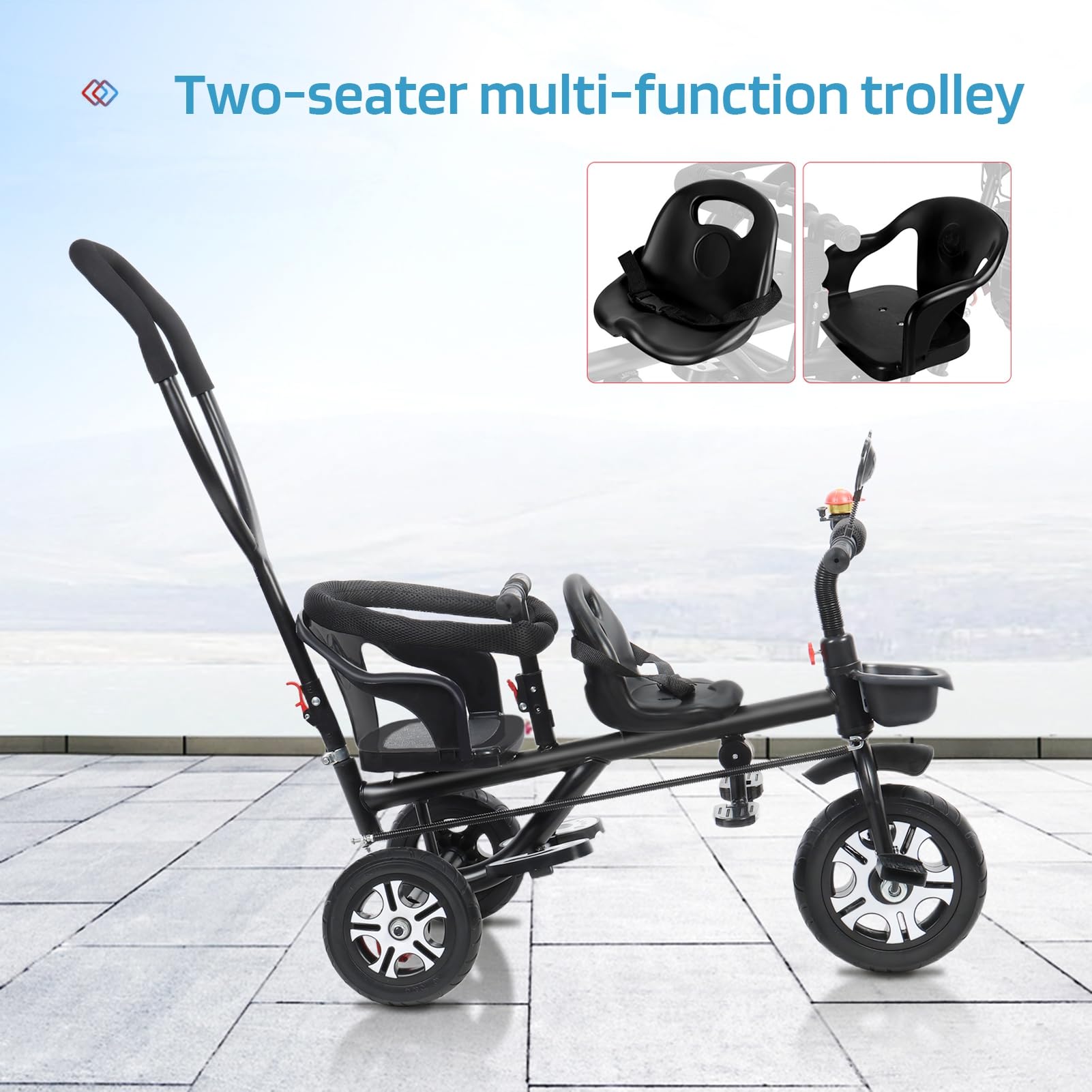 Tricycle Double Pour Jumeaux Tricycle Tandem Double Siège Pour