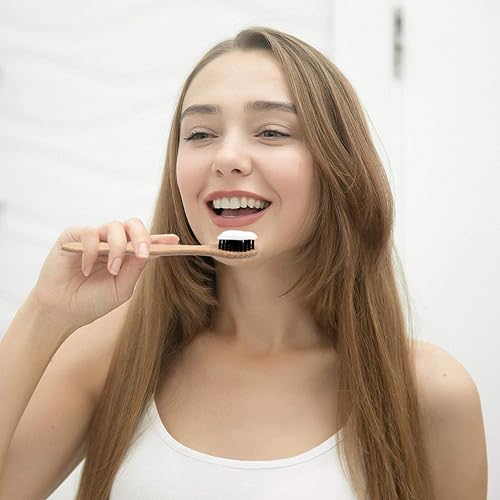 Miniatura 6 de Healifty Juego de cepillo de dientes de bambú 6pcs Cepillo de dientes Cepillo de dientes Cerdas naturales ecológicas