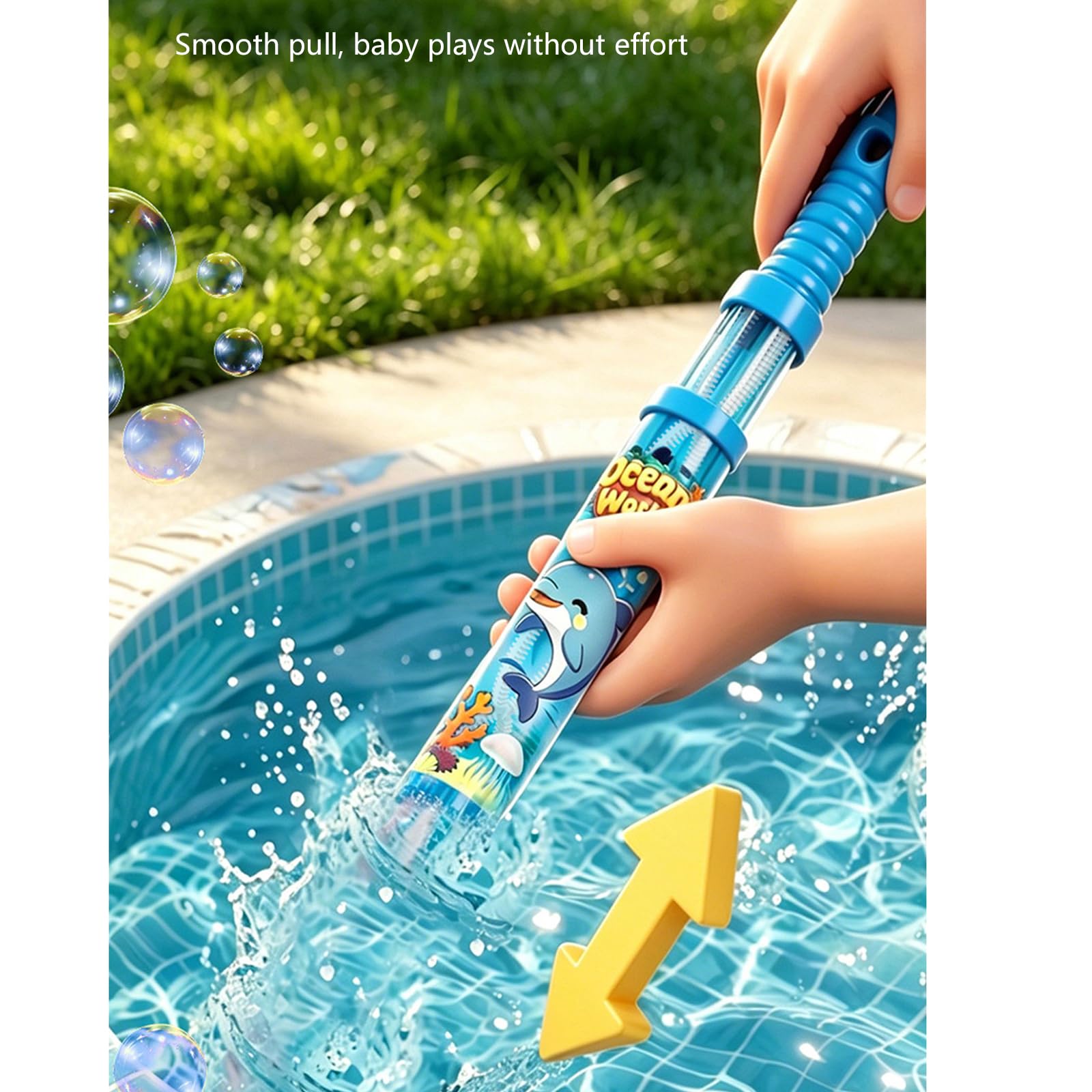6 spruzzi d'acqua, spruzzi d'acqua, bacchetta magica con design 2 in 1, per feste in piscina, giochi per bambini