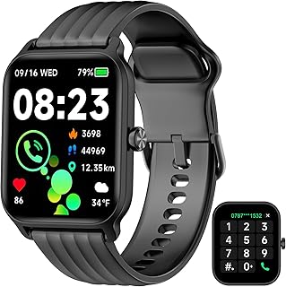 Baolubao Smart Watch for Men Women (Answer/Make Calls), Alexa Built-in, 1.8" Fitness Watch with SpO2 Heart Rate Sleep Monitor, 100 Sports, IP68 Waterproof Step Counter Smartwatch for iOS Android