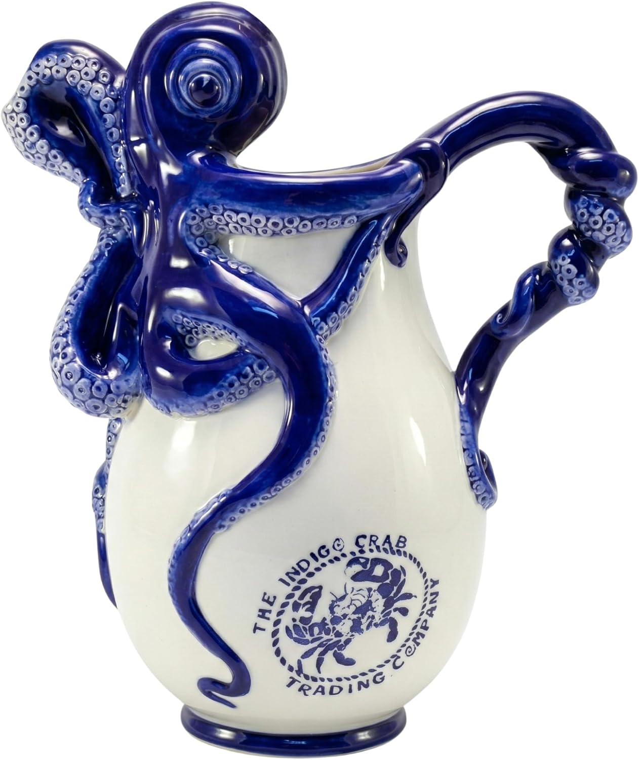 13", Sky Ceramic Octopus Pitcher