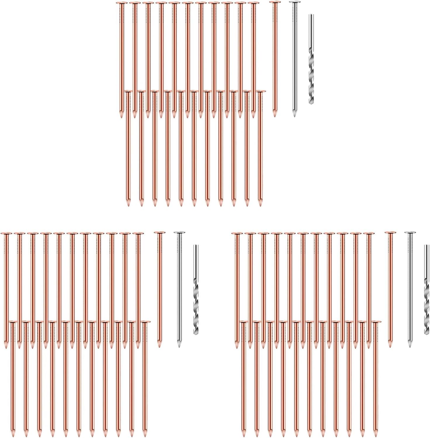 75 Pcs Copper Nails to Killing Trees,3.5 Inch Pure Copper Nails Bulk,Stump Removal Spikes Hardware Nails for Trees