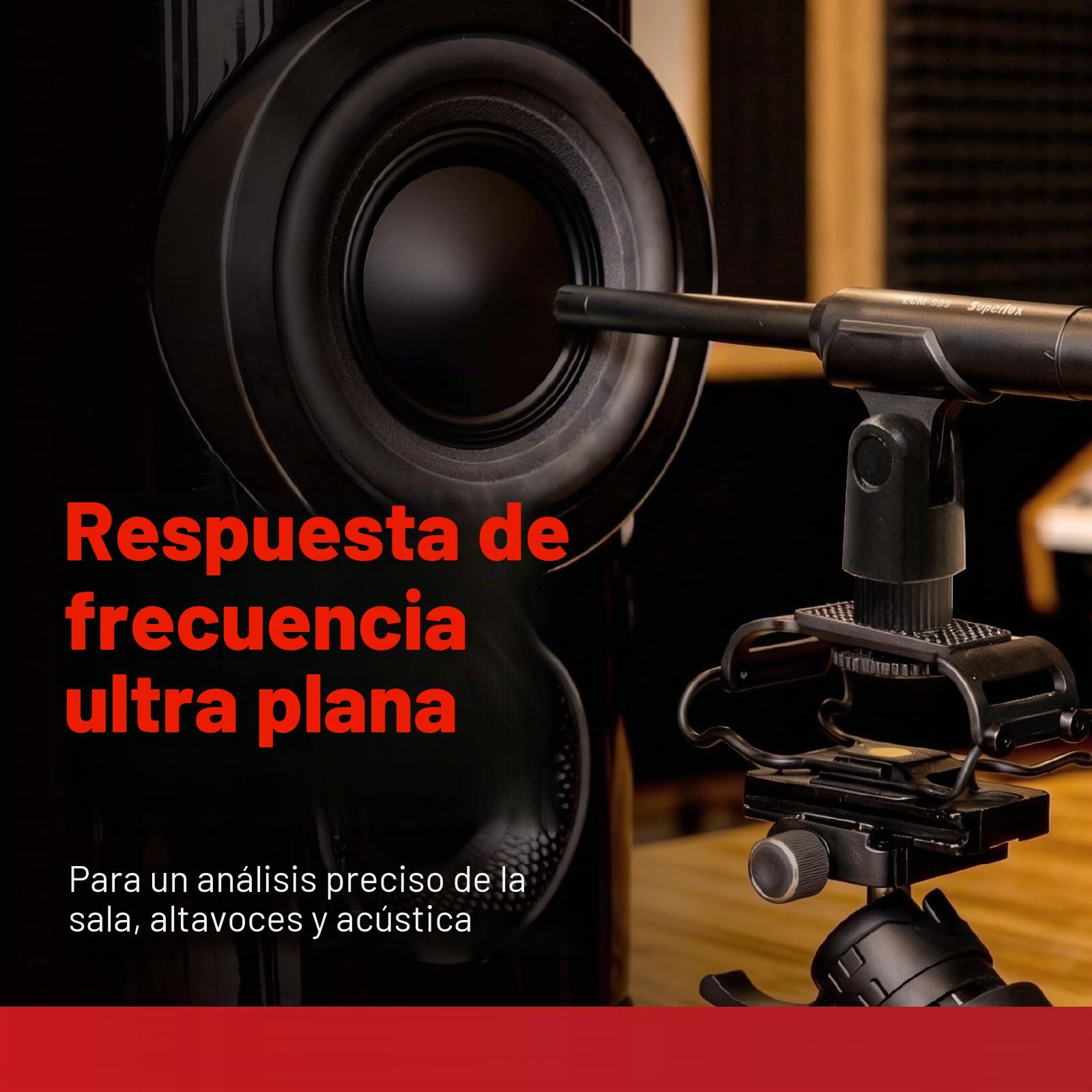 Superlux ECM999 Micrófono Medición Condensador, negro