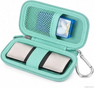 ALKOO Heart Monitor Case for AliveCor for KardiaMobile 1-Lead/for KardiaMobile 6L / for KardiaMobile 6L Max, Hard EKG Monitor Travel Storage Bag with Pill Box and Carabiner, Box Only