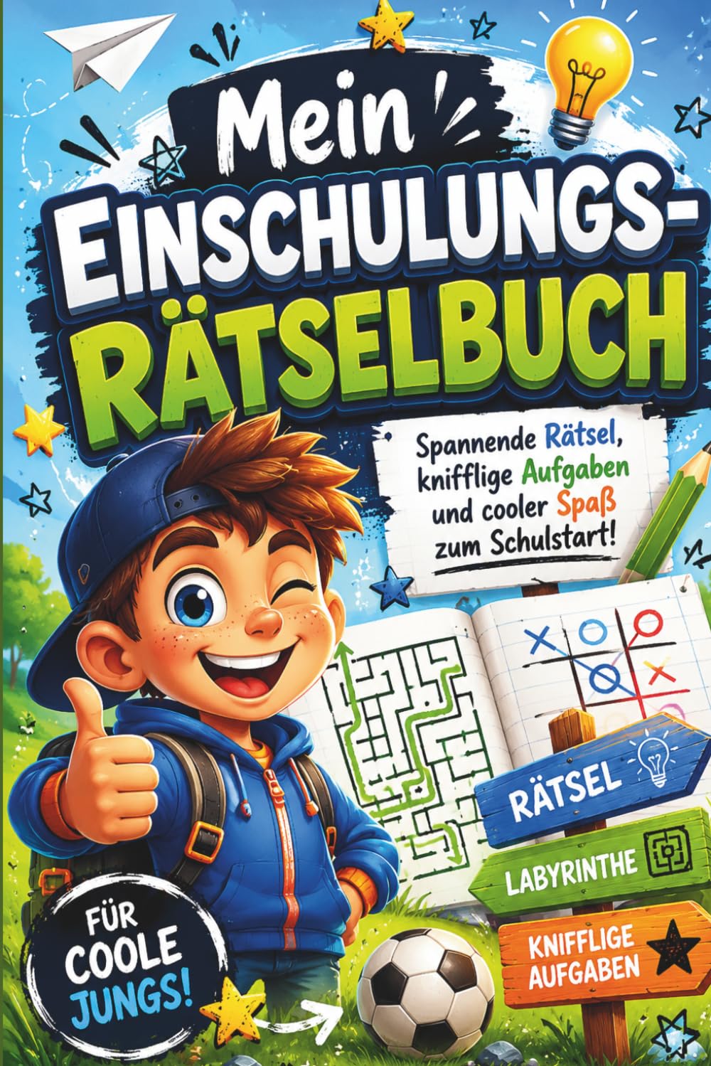 Mein Einschulungs-Rätselbuch: Das besondere Geschenk zur Einschulung für Jungs – mit Rätseln, kreativen Aufgaben und Erinnerungen an den ersten Schultag
